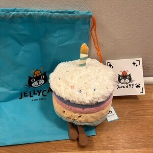 Jellycat Authentic Amuseables Rainbow Birthday Cake (Medium Size) – NWT